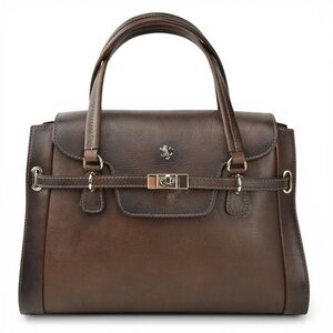 Pratesi Baratti Handbag Women Brown Leather Italy Shoulder Bag